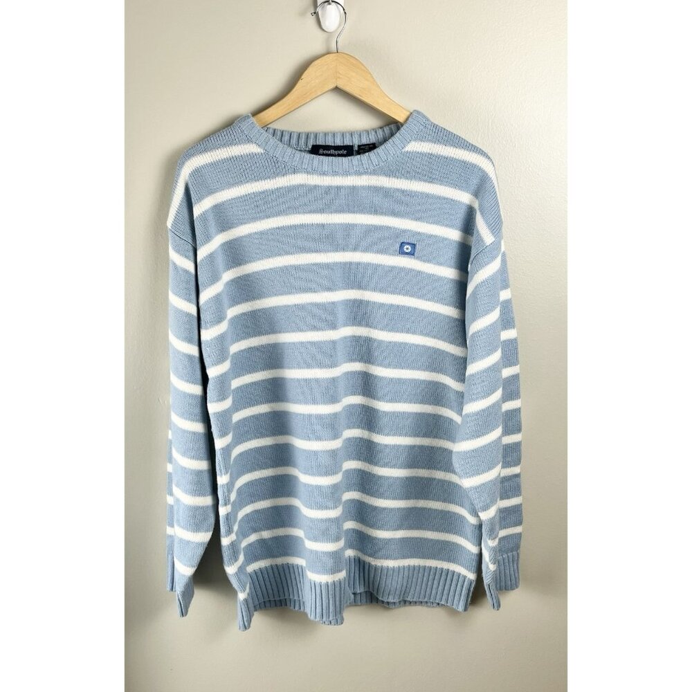 Southpole Sweater Men's SZ L Pullover Sweater Crew Oversized Striped Y2K Vintage